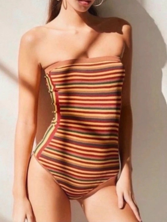 Urban Outfitters Tops - Out from under urban outfitters retro colors bodysuit